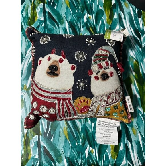 Jingles & Joy Christmas throw pillow - Picture 1 of 10